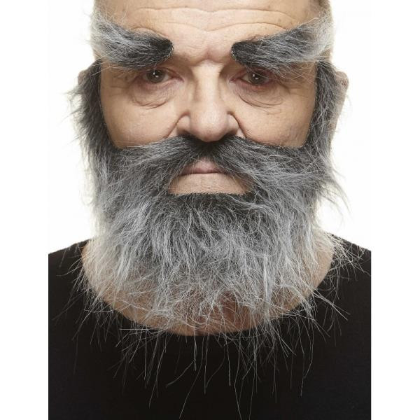 Salt and Pepper Trapper Facial Hair Set | Theatrical Facial Hair | Makeup