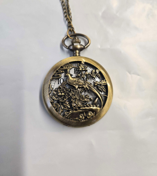 Pocket Watch Pheasant Bird | 1920s and Steampunk | Costume Accessories