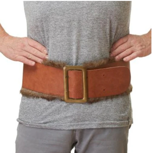Extra Large Leatherlike Viking Belt with Fur | Vikings | Accessories
