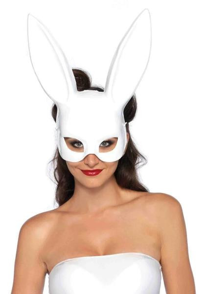 Bondage Style White Rabbit Mask | Animals | Masquerade Masks