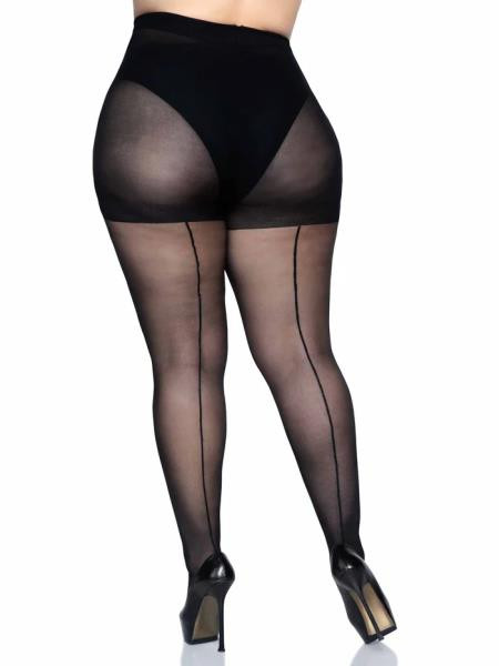 Plus Size Sheer Backseam Pantyhose Black | Hosiery | Legwear and Tights
