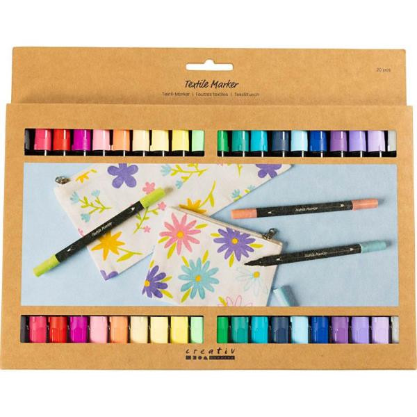 20 Piece Textile Markers Additional Colours | Paints | Cosplay Supplies