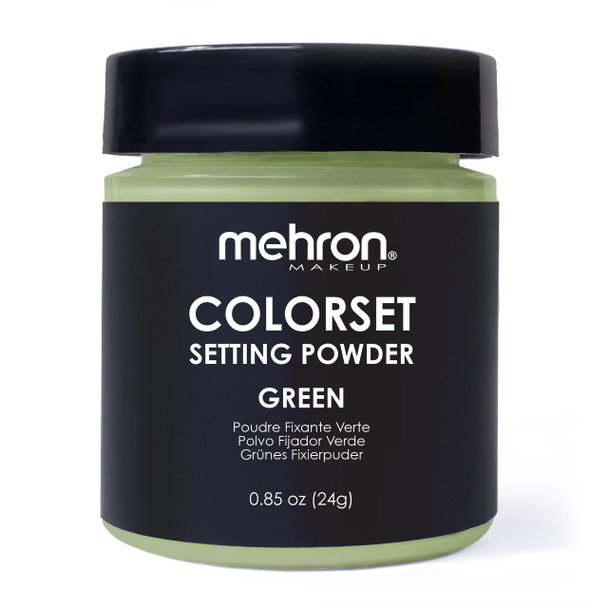 Colorset Setting Powder Green | Mehron | Professional Theatrical Makeup