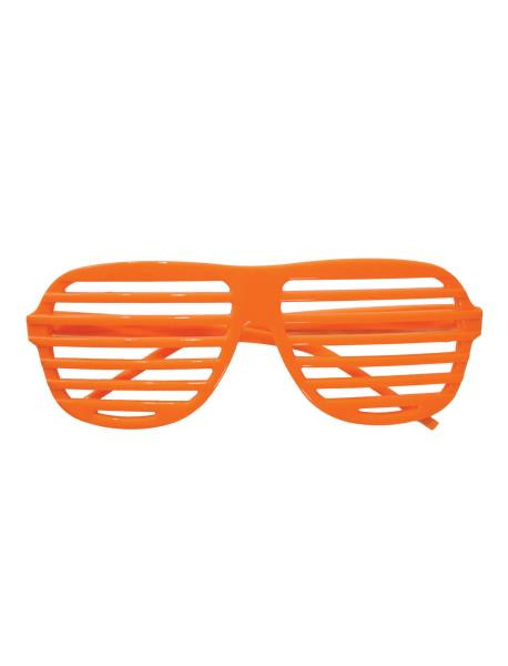 Neon Shutter Shades Orange | Novelty Costume Eyewear