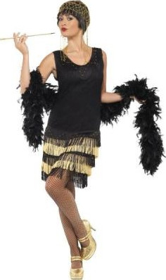 LAST OF | Black Gold Fringed Flapper (S)