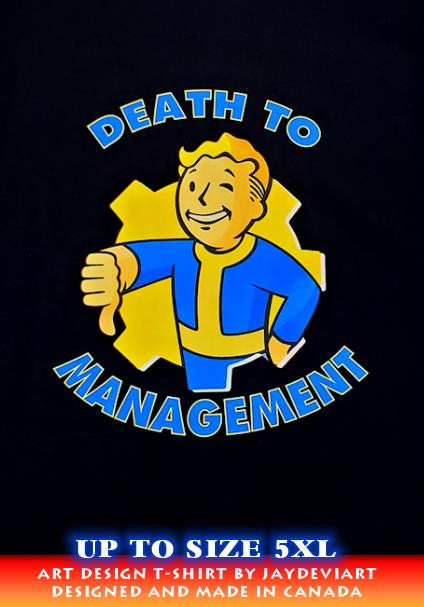 Adult Funny Fallout D2M Black T-Shirt | Art Design by JayDeviart | XS-5XL