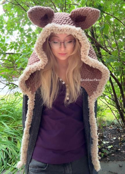 Crochet Eevee Hood | Geekkmother Crochet Creations