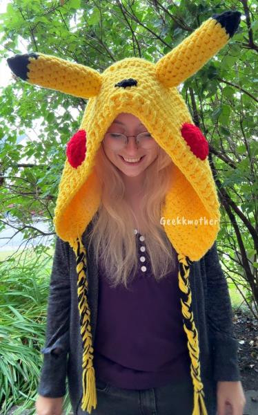Crochet Pikachu Hood | Geekkmother Crochet Creations