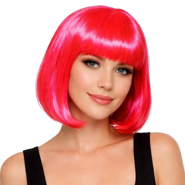 Short Rounded Bob Wig Hot Pink | Wigs & Hairpieces