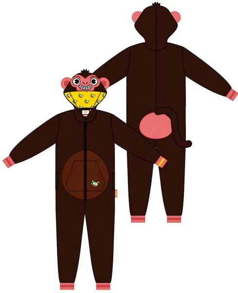 Plush Monkey Adult Onesie | Adult Costumes