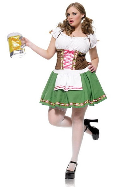 Gretchen Oktoberfest Bar Wench Costume - Plus Size