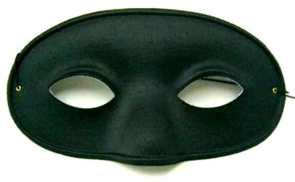Deluxe Male Black Costume Mask