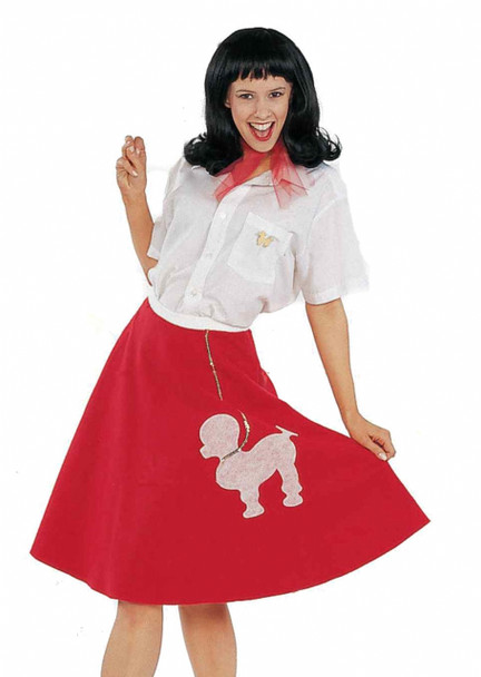 1950s Red Poodle Skirt Costume Piece