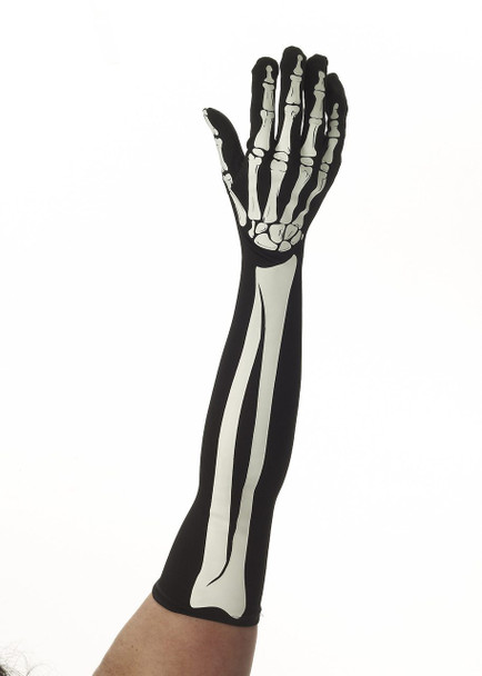 Skeleton Gloves Long