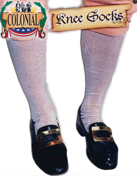 White Colonial Knee Socks