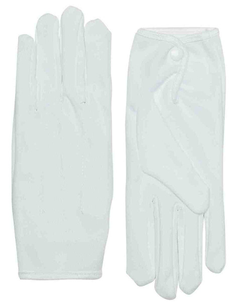White Parade Gloves with Wrist Snap