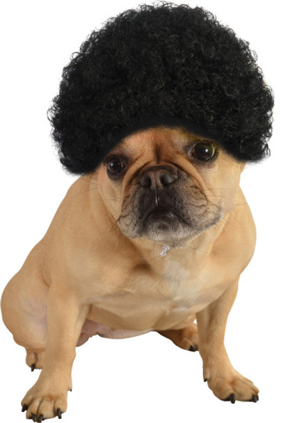 Black Afro Pet Wig Costume