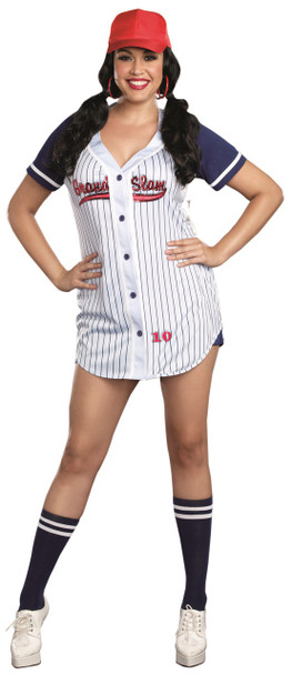 Grand Slam Baseball Babe Costume - Plus Size