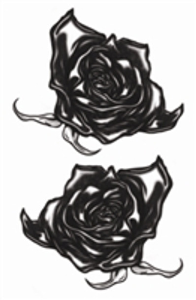 Vintage Black Roses Temporary Tattoo's