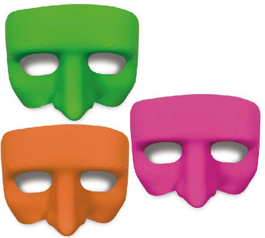 GINZO TRILITH 『Black Masquerade 』 Gonzo Black Light Reactive Half Mask | Masquerade | Accessories