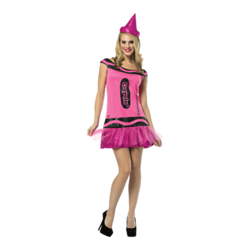 Crayola Glitter Pink Crayon Dress Crayola Womens Costumes