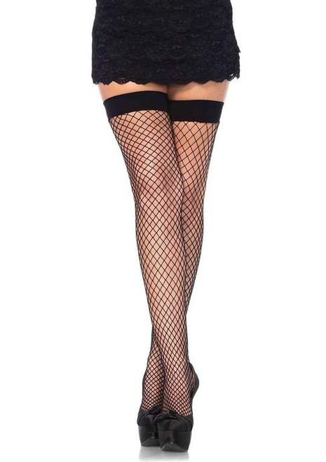 Nylon Fishnet Stockings - Black | Legwear