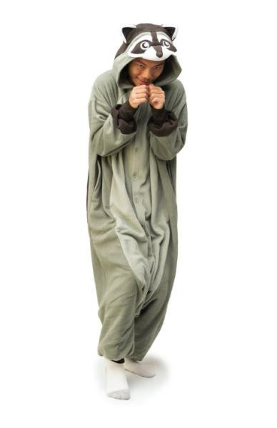 Raccoon Onesie Kigurumi Regular Fit Adult Costumes The