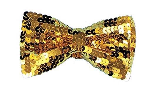 Gold Sequin Bow Tie | Costume Accessories | Accessories - The Costume Shoppe