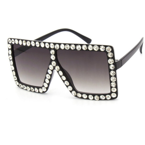 Elton Glasses Black with White Gems | Entertainment  display picture 1