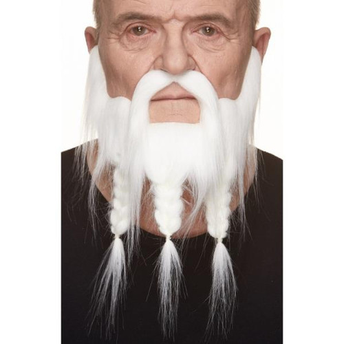 White Captain Mustache and Beard | Theatrical Facial Hair | Makeup ...