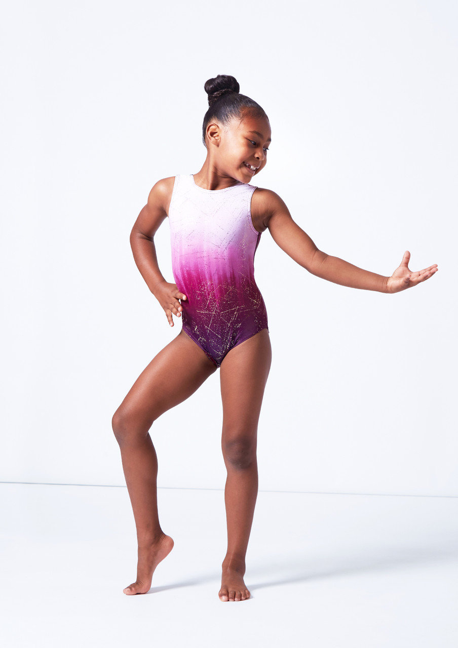 Justaucorps de gymnastique sans manches pour filles Alegra Pink Storm -  Move Dance FR