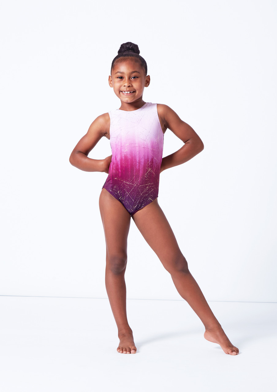 Justaucorps de gymnastique sans manches pour filles Alegra Pink Storm -  Move Dance FR