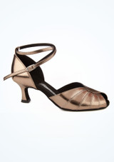Chaussures danse de salon métallisées bout ouvert Diamant - 5cm - bronze Bronze Principal 2 [Bronze]