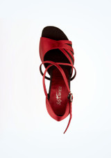 Chaussures danse de salon satin So Danca - 6,35cm Rouge Dessous [Rouge]