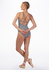Justaucorps de danse à doubles bretelles croisées So Danca Gris Arrière [Gris]