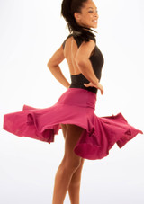 Jupe de danse latine Move Dance Lucia Rose Jabot [Rose]