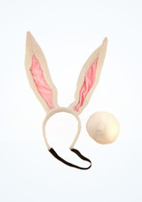 Lot oreilles et queue de lapin Blanc Avant [Blanc]