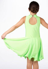 Robe danse de latine pour filles Move Dance Adrina Fluorescente Verte Arrière [Vert Clair]