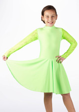 Robe danse de latine pour filles Move Dance Kristin Fluorescente Verte Principal [Vert Clair]