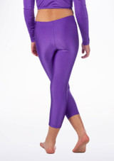 Legging court brillant pour filles Alegra Violet Principal [Violet]