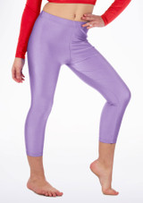 Legging court brillant pour filles Alegra Amethyste Principal [Violet]