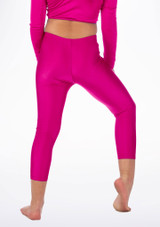 Legging court brillant pour filles Alegra Magenta Principal [Rose]