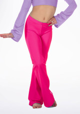 Pantalon de jazz brillant pour filles Alegra Magenta Principal [Rose]