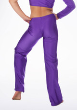 Pantalon de jazz brillant pour filles Alegra Violet Principal [Violet]