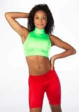 Haut court de danse brillant Alegra Maris Fluorescente Verte Principal [Vert Clair]