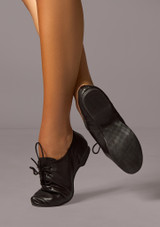 Chaussons de jazz Alegra Orleans - semelle pleine Noir Front [Noir]