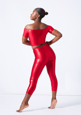 Legging court métallique Alegra Principal [Rose]