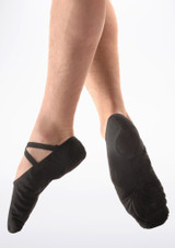 Demi Pointes  pour Hommes en Toile Move - bi-semelle - Noir Noir [Noir]