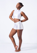 Haut de danse court métallique Alegra Maris Principal [Rouge]