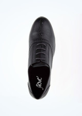 Chaussures de claquette en cuir avec lacets Move Dance - semelle plein Noir Dessous [Noir]